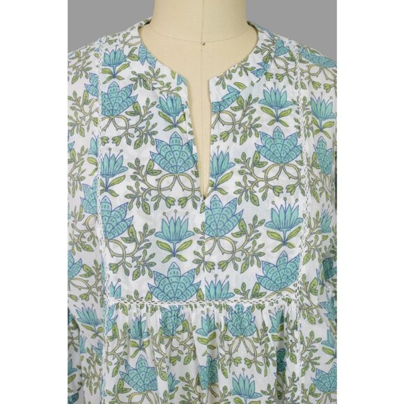 BLUTHREADS x ROCKFLOWERPAPER TILLY BLUE GREEN BEACH DRESS - Picture 5 of 10